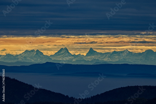 Les Alpes Suisses depuis les Vosges