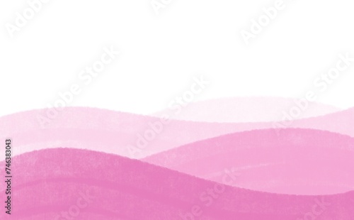 水彩背景波型山型/ピンク