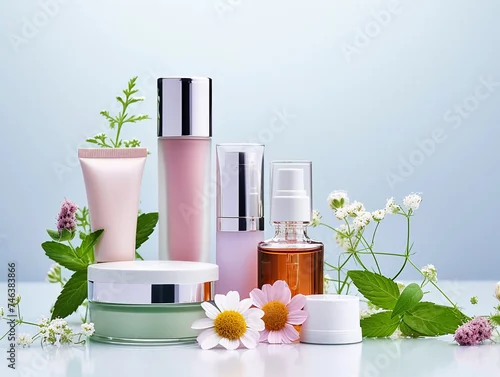 Obraz Botanical Skincare Products Display