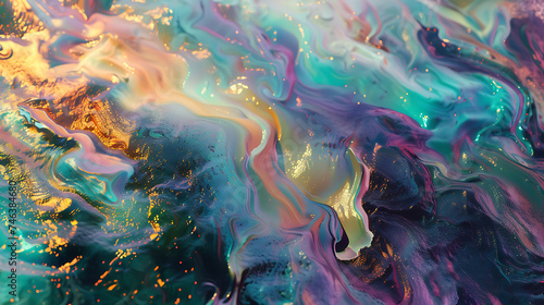 3D Texture Liquid Stone Wave Holographic Background, Mesmerizing and Futuristic Design