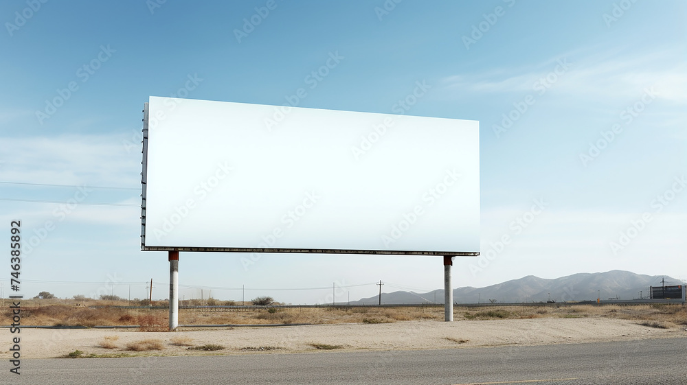 An empty billboard with a copy space, the place for advertising is vacant An empty billboard with a copy space, the place for advertising is vacant