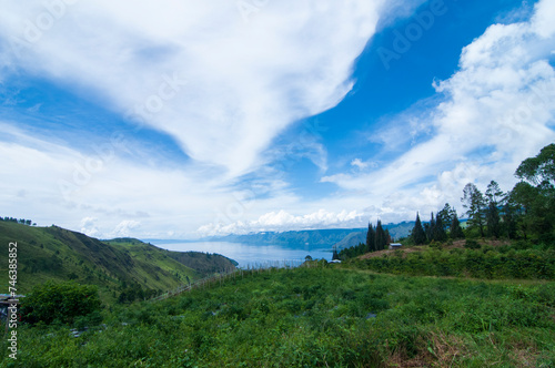 Wallpaper Mural Scenic view of plantation next to Toba Lake in North Sumatra, Indonesia. Torontodigital.ca