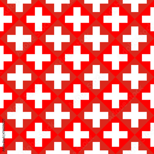 switzerland flag pattern. geometric background. vector illustration