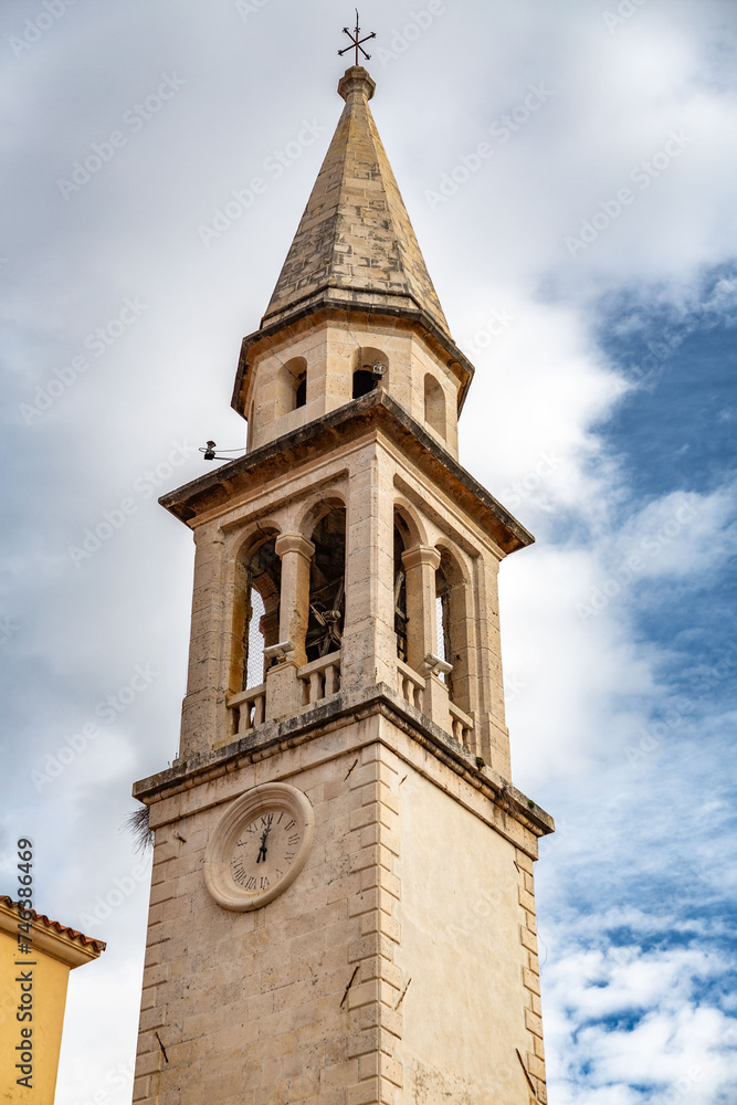 Catholic church of Sveti Ivan also know as St. John the baptist in Budva, Montenegro.