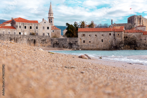 Old city walls of Budva alo...