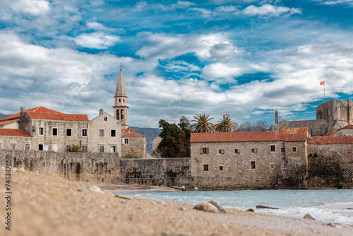 Old city walls of Budva alo...