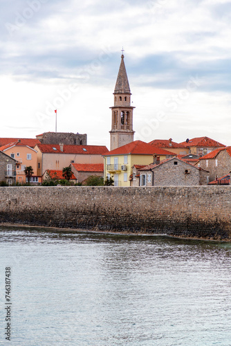 Old city walls of Budva alo...