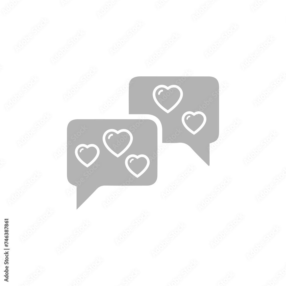 cloud, heart, love sms icon on a white background, vector illustration cloud, heart, love sms icon on a white background, vector illustration