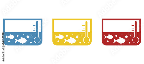 aquarium icon on a white background, vector illustration