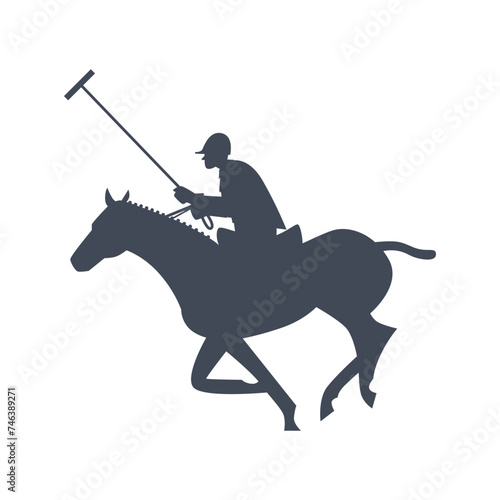Thrilling polo sport match vector illustration