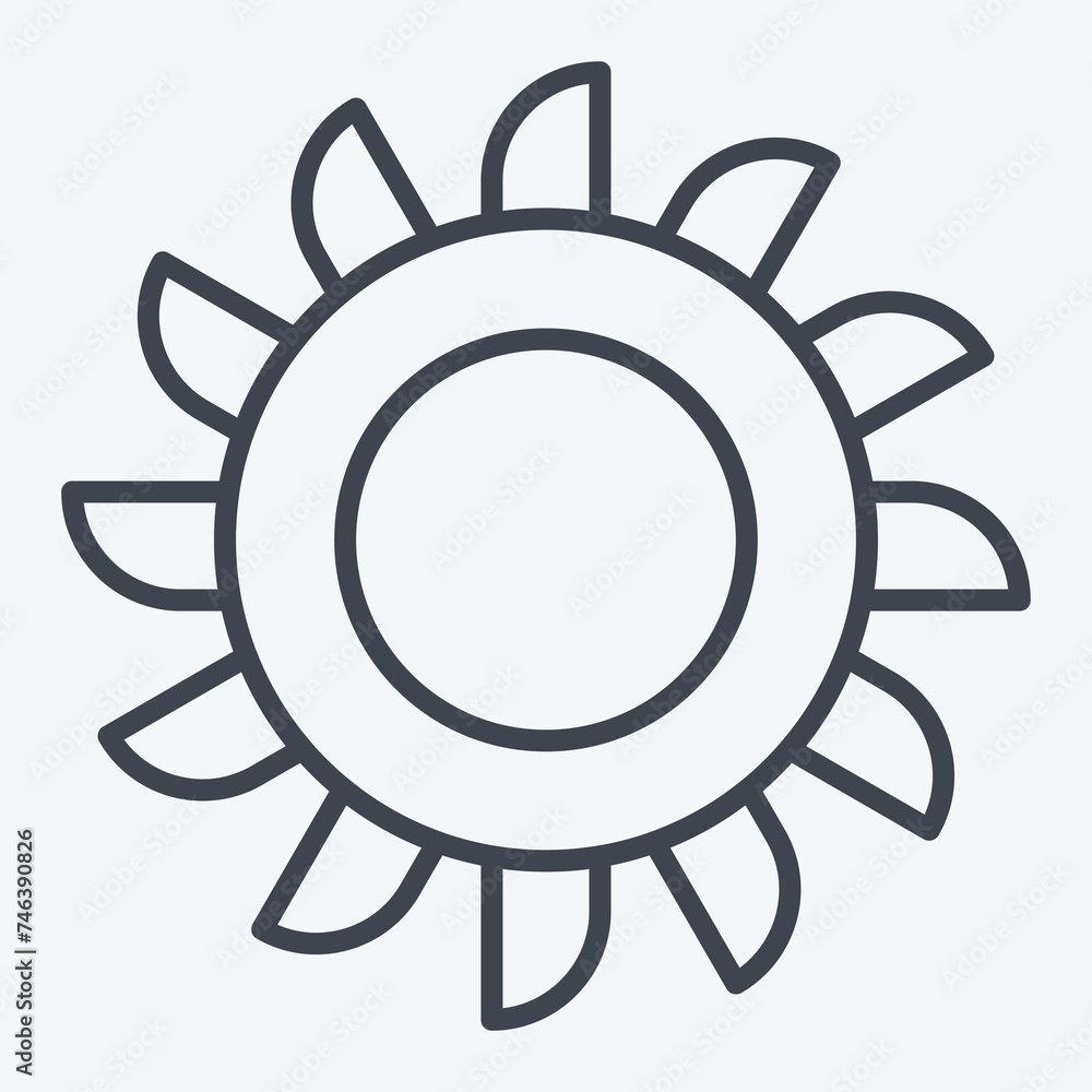 Icon Cutter. related to Mining symbol. line style. simple design editable. simple illustration