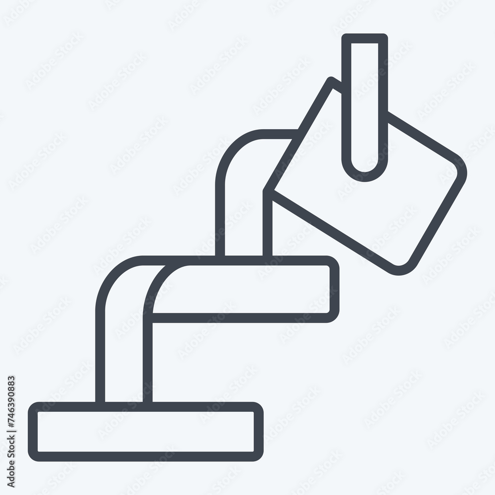 Icon Melted. related to Mining symbol. line style. simple design editable. simple illustration Icon Melted. related to Mining symbol. line style. simple design editable. simple illustration