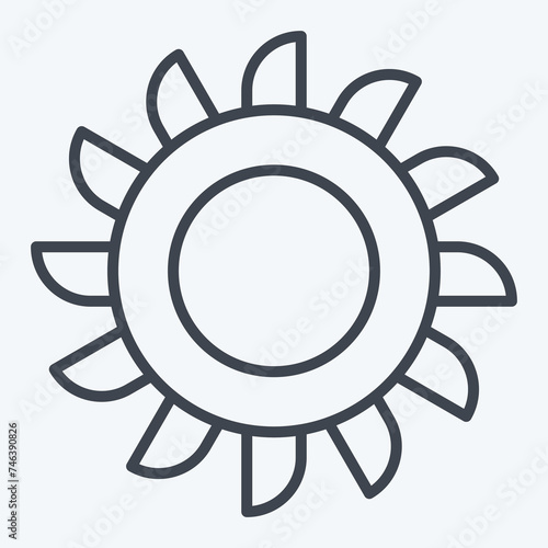 Icon Cutter. related to Mining symbol. line style. simple design editable. simple illustration