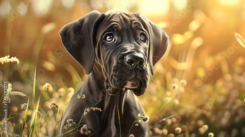 Capture the endearing innocence of a Great Dane puppy 
