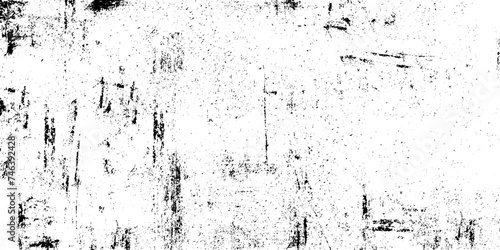 Grunge Black And White Urban Vector Texture Template. Dark Messy Dust Overlay Distress Background. Easy To Create Abstract Dotted, Scratched. 