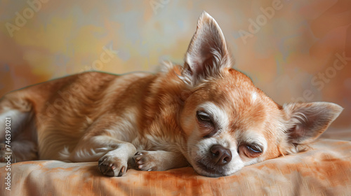 the endearing sight of a Chihuahua sleeping