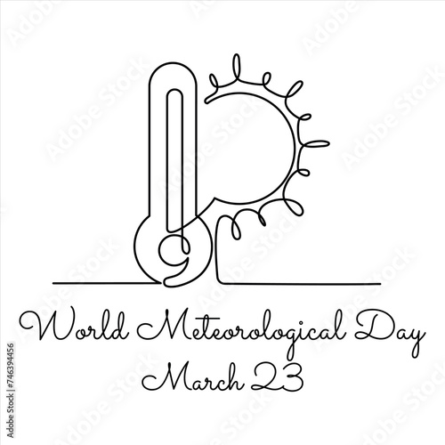 line art of World Meteorological Day good for World Meteorological Day celebrate. line art. illustration.