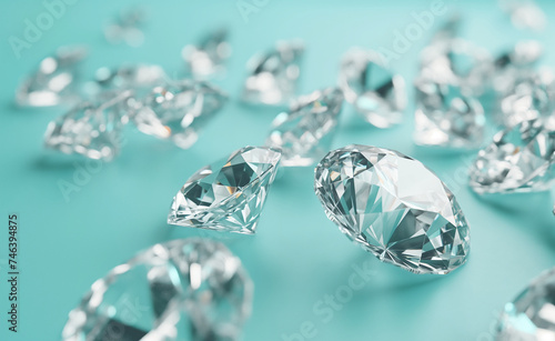 Elegance in Blue: Classic-Cut Diamonds