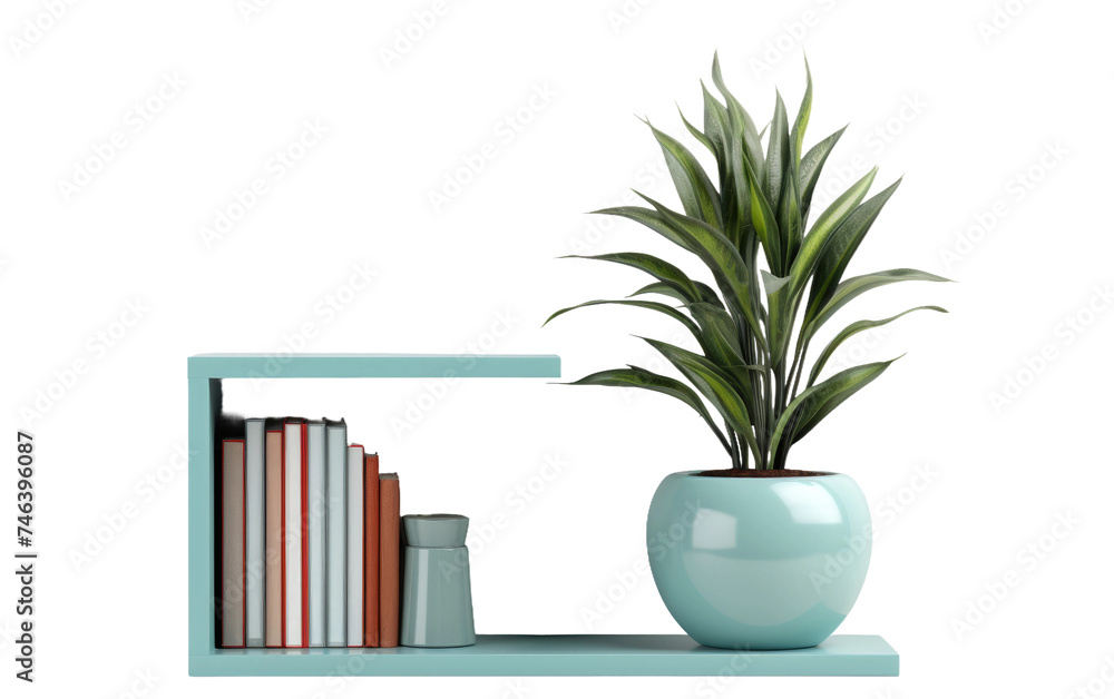 A potted plant is placed on top of a shelf, adding a touch of greenery to the room. The plant appears healthy and well taken care. on a White or Clear Surface PNG Transparent Background. A potted plant is placed on top of a shelf, adding a touch of greenery to the room. The plant appears healthy and well taken care. on a White or Clear Surface PNG Transparent Background.