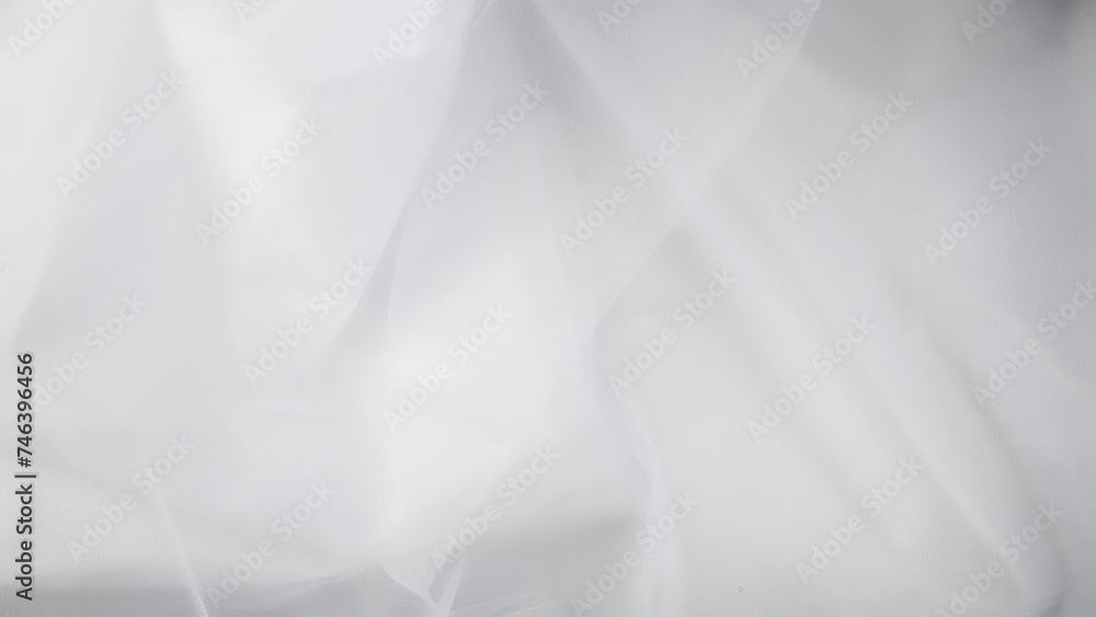 Obraz premium Beautiful layers of delicate light white fabric background.