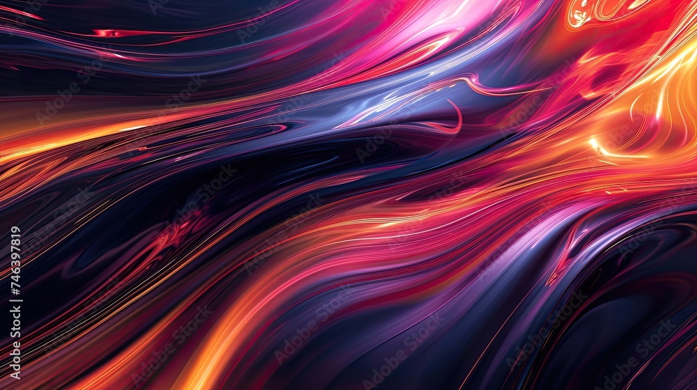 Abstract surreal curves icon. Mesmerizing, composition, fluidity, shapes, iridescent, hues, colors, contemporary, art, design, captivating, visual. Generated by AI Abstract surreal curves icon. Mesmerizing, composition, fluidity, shapes, iridescent, hues, colors, contemporary, art, design, captivating, visual. Generated by AI