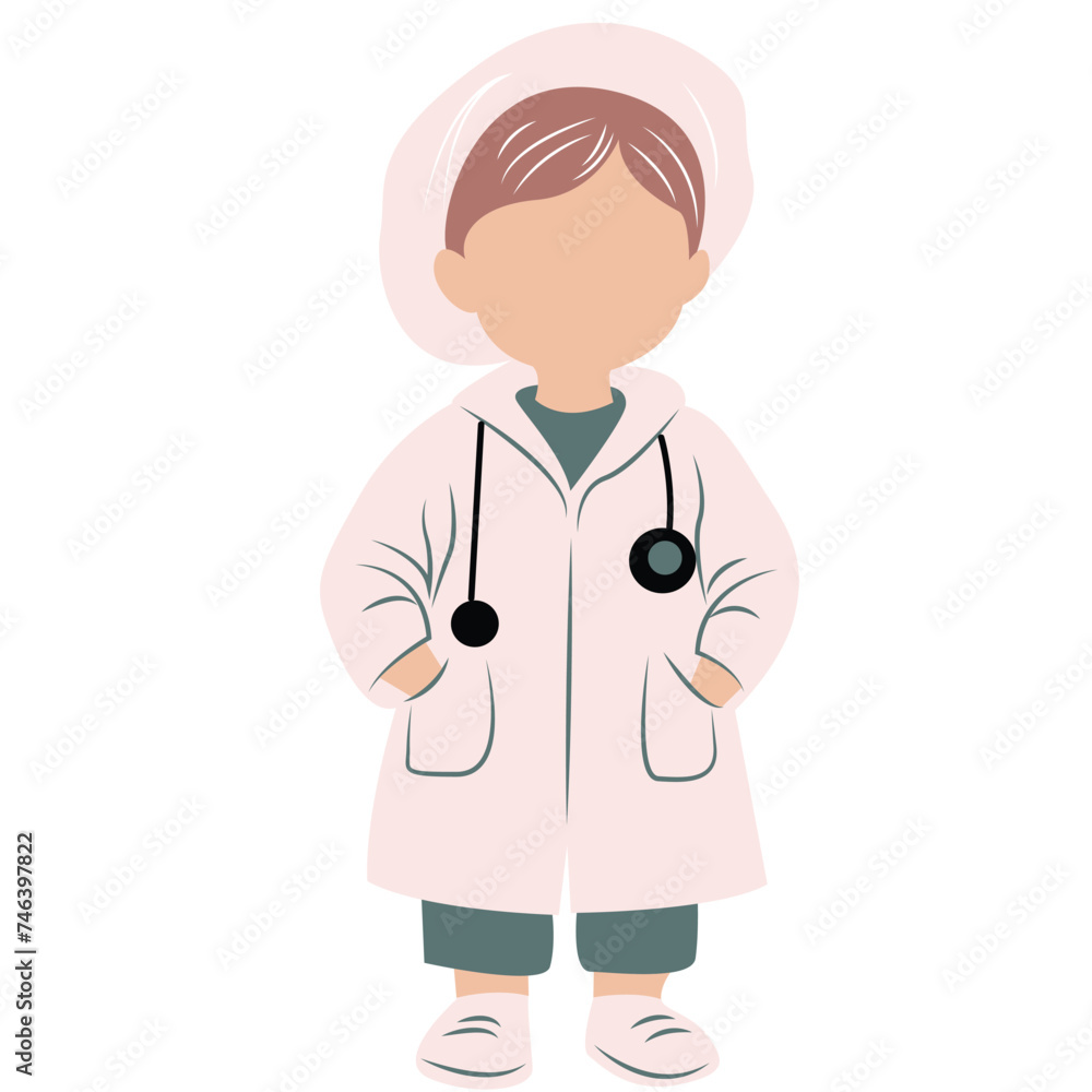 cute cartoon doctor girl ai generative cute cartoon doctor girl ai generative
