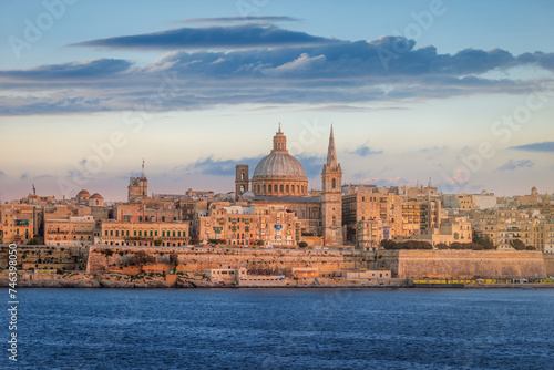 Valletta skyline with the St. Pauls Cathedral, Malta © mRGB