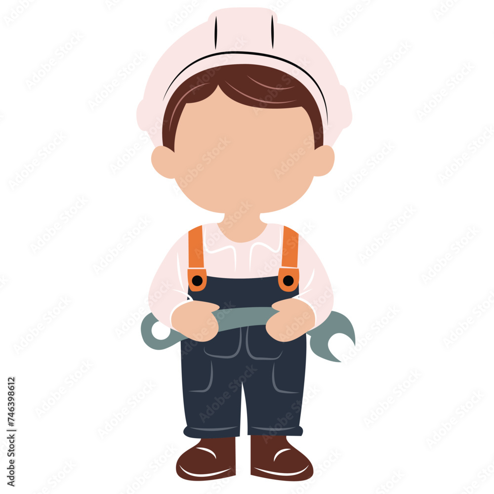 cute cartoon engineer ai generative cute cartoon engineer ai generative