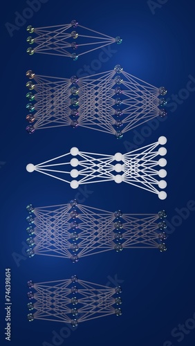 Understanding Neural Network Connectivity: , Artificial Neural Networks Structures: Neurons and Connections3D Rendering