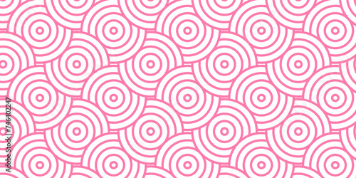 Modern diamond geometric waves spiral pattern and abstract circle wave transparent lines. pink seamless tile stripe geomatics create retro square line backdrop pattern background. Overlapping Pattern.