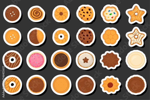 Illustration on theme fresh sweet tasty cookie of consisting various ingredients