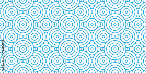 Vector overlapping Pattern. Minimal abstract diamond waves vintage style spiral pattern circle wave line. blue seamless tile stripe geomatics overlapping create retro square line backdrop background.