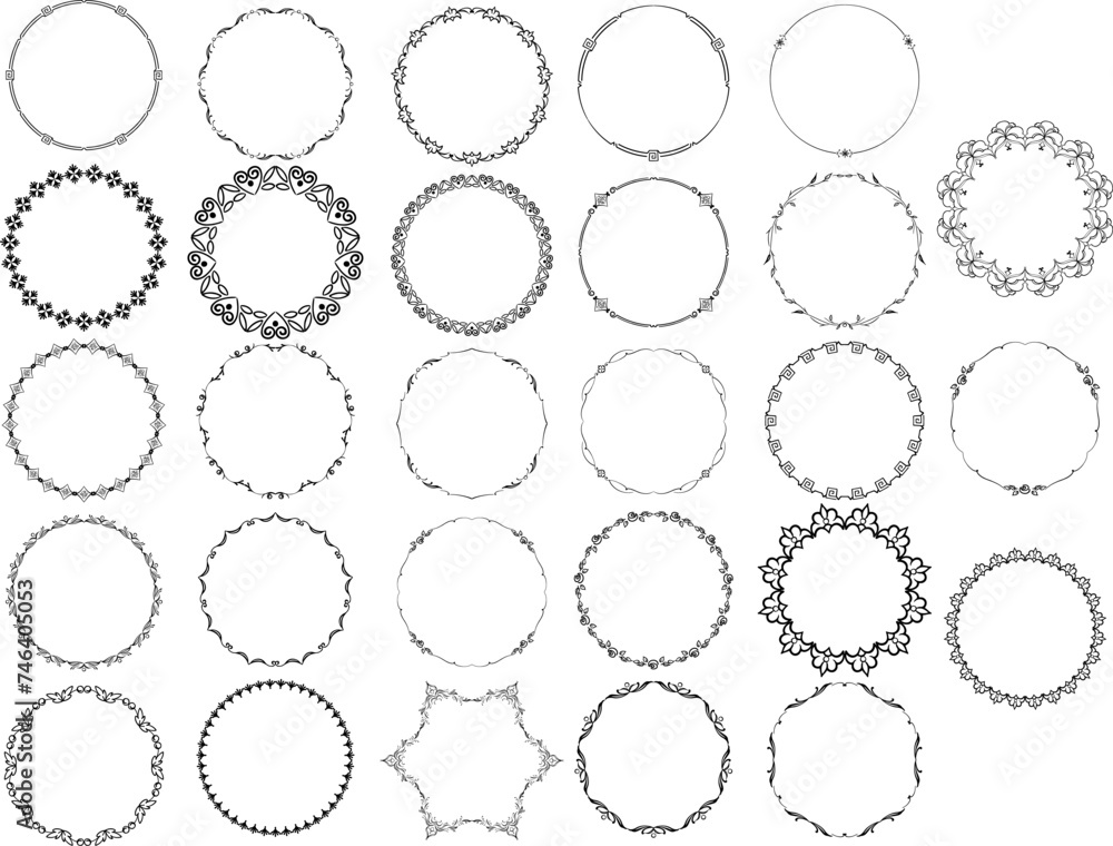 vector frames black on a white background vector frames black on a white background
