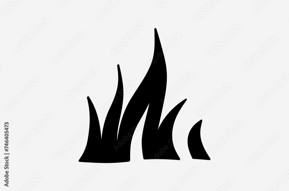 outline flame doodle vector image outline flame doodle vector image