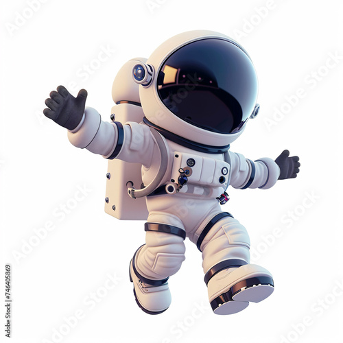 3d cute cartoon space astronaut model
