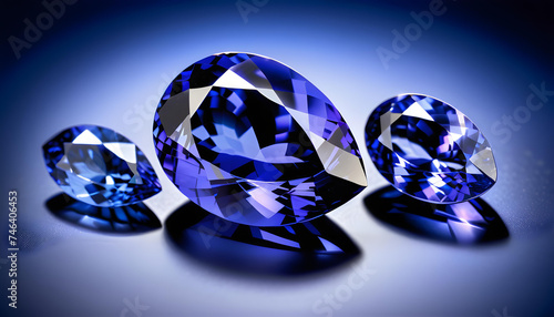 Tanzanite Gemstone  Precious  Blue  Luxury  Jewelry  Gem  Fashion  Accessories  Sparkle  Glitter  Expensive  Rare  Shiny  Elegant  AI Generated