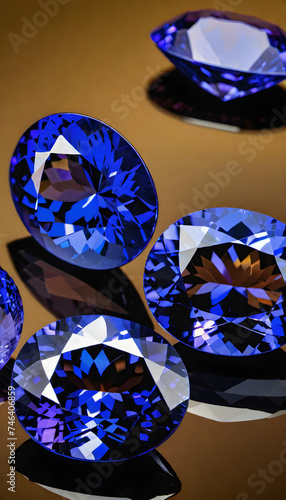 Tanzanite Gemstone  Precious  Blue  Luxury  Jewelry  Gem  Fashion  Accessories  Sparkle  Glitter  Expensive  Rare  Shiny  Elegant  AI Generated