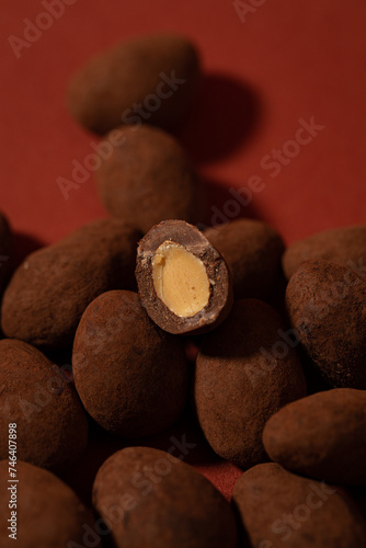 almonds in chocolate are delicious candies