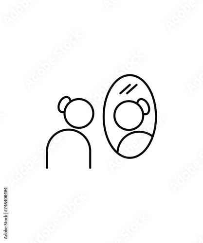 mirror icon, vector best line icon.