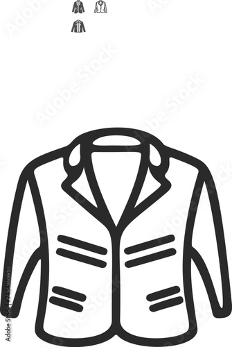 Jacket icon. Jacket on a white background. Element of clothing, style