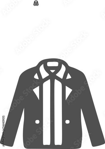 Jacket icon. Jacket on a white background. Element of clothing, style