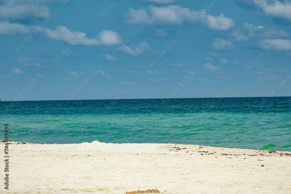 The beach and blue sky in Thailand