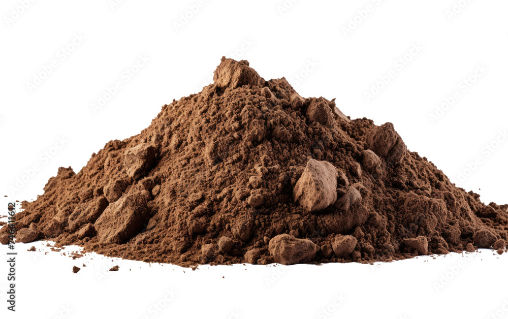 Pile of Dirt. A close up photograph of a heap of dirt piled neatly. The dirt appears to be loose and dry, with small particles visible. on a White or Clear Surface PNG Transparent Background. Pile of Dirt. A close up photograph of a heap of dirt piled neatly. The dirt appears to be loose and dry, with small particles visible. on a White or Clear Surface PNG Transparent Background.