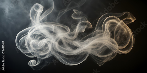 Photograph showcasing the ethereal beauty of swirling tendrils of smoke illuminated by soft, diffused light.