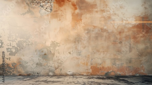 Brown wall background. Generative AI