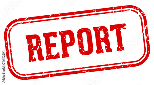 report stamp. report rectangular stamp on white background