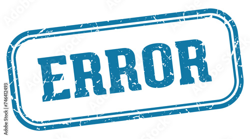 error stamp. error rectangular stamp on white background