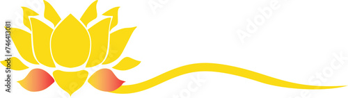  Lotus on a white background