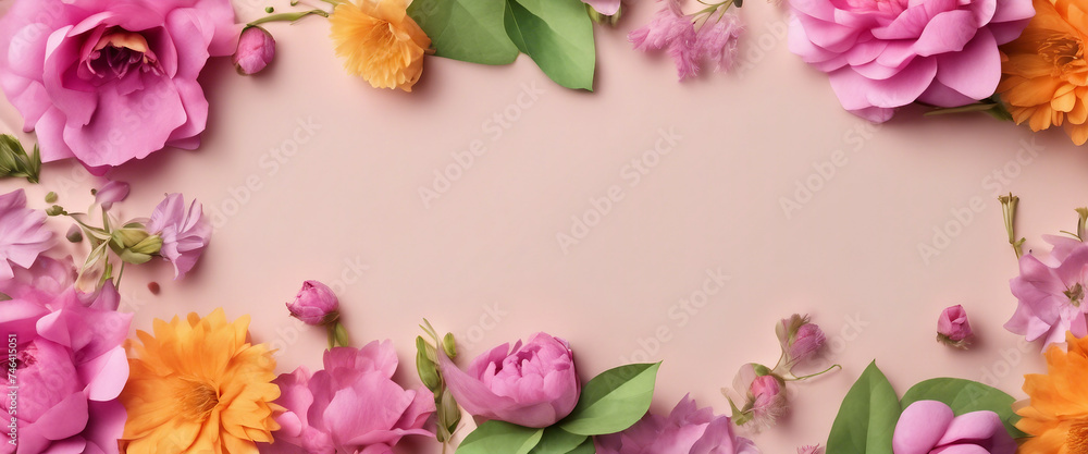 beautiful spring flowers on paper background beautiful spring flowers on paper background