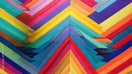 Colorful straight line. Generative AI.